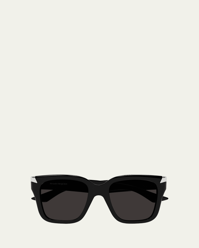 Silver-Tipped Acetate Butterfly Sunglasses
